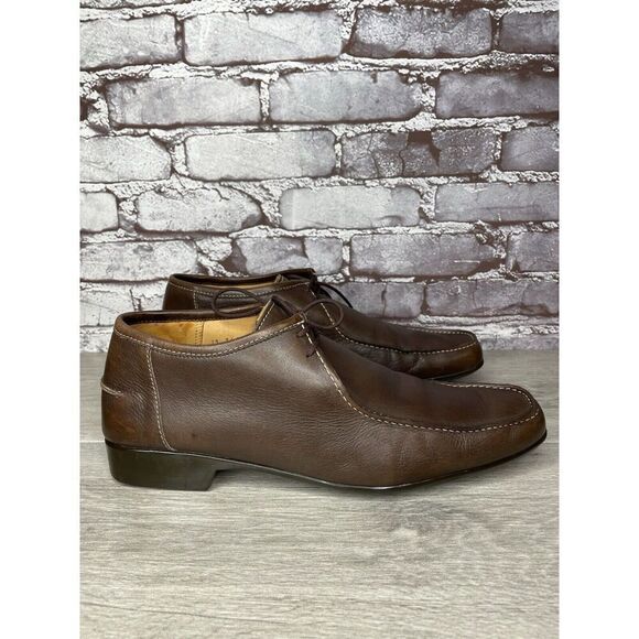 J.M. WESTON Brown Leather 629 CHUKKA Dress Shoes Men’s Sz 10.5D UK/11M US France - Picture 3 of 16